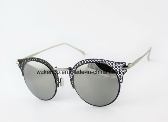 Stenciled Design Metal Frame with Colourfull Plating Km16149 Fashion Sunglasses