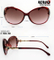 Fashion Plastic Sunglasses with Metal Pattern Carved Temple Kp80105