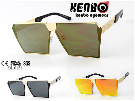 Fashion Men′s Sunglasses Km16154 Oversize Square Frame with Special Temple
