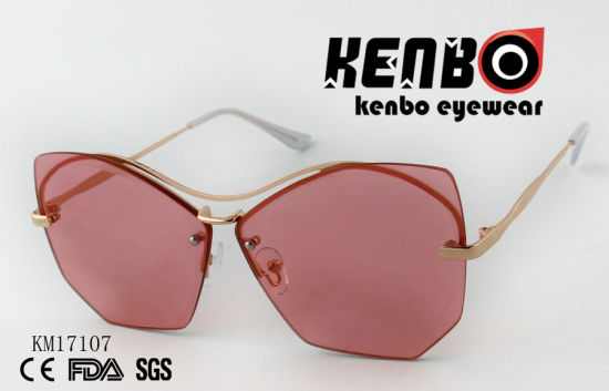 Novelty Design Metal Sunglasses with Special Eyebar Km17107 Multible Lens Colour Choices